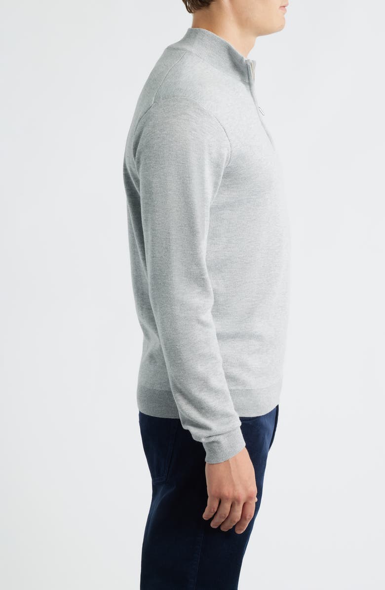 Peter Millar Coolspun Lite Quarter Zip Sweater, Alternate, color, British Grey