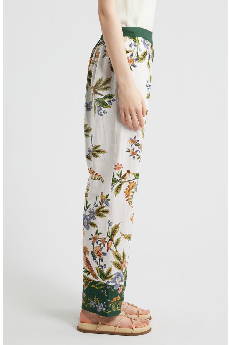 Nature Sands Print Linen Blend Pants, Alternate, color, NATURE SAND
