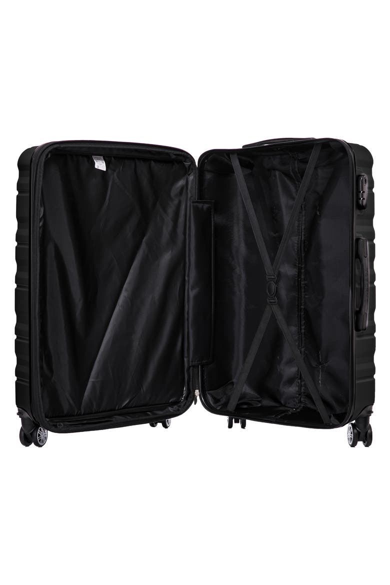 Girovita Hardshell 3-Piece Spinner Luggage Set, Alternate, color, BLACK