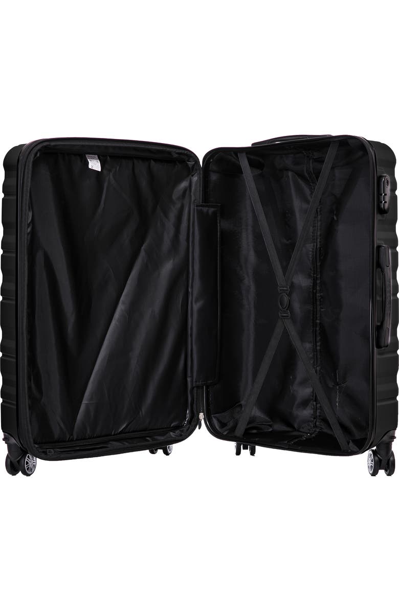 TUCCI Girovita Hardshell 3-Piece Spinner Luggage Set, Alternate, color, Black