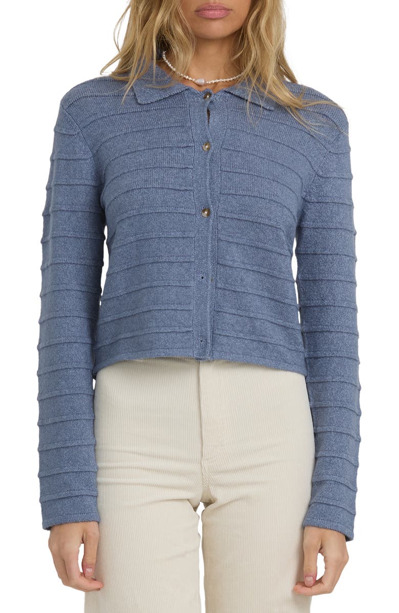 Billabong Ayla Sky Cardigan, Main, color, Stone Blue
