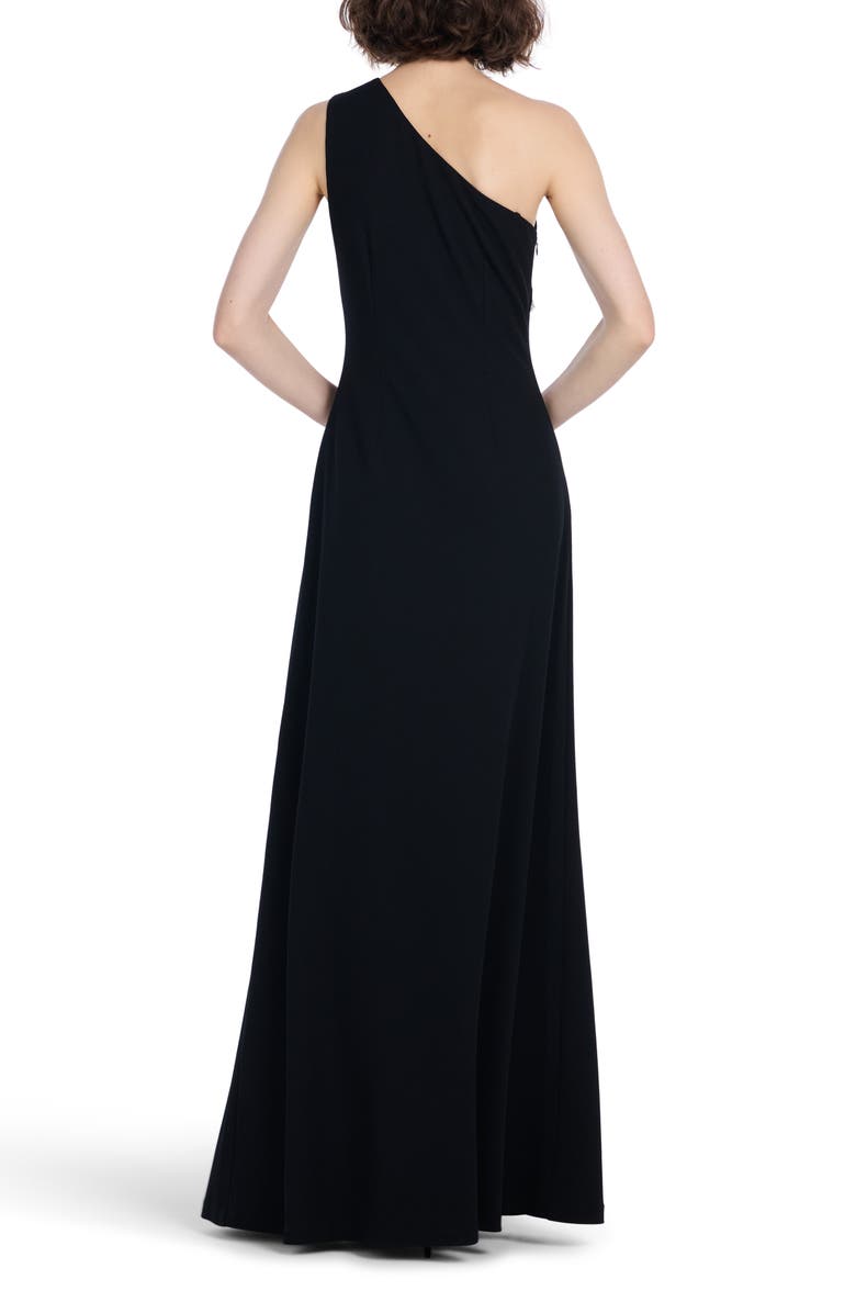 EMILY SHALANT Crystal One-Shoulder Stretch Crepe Gown, Alternate, color, 