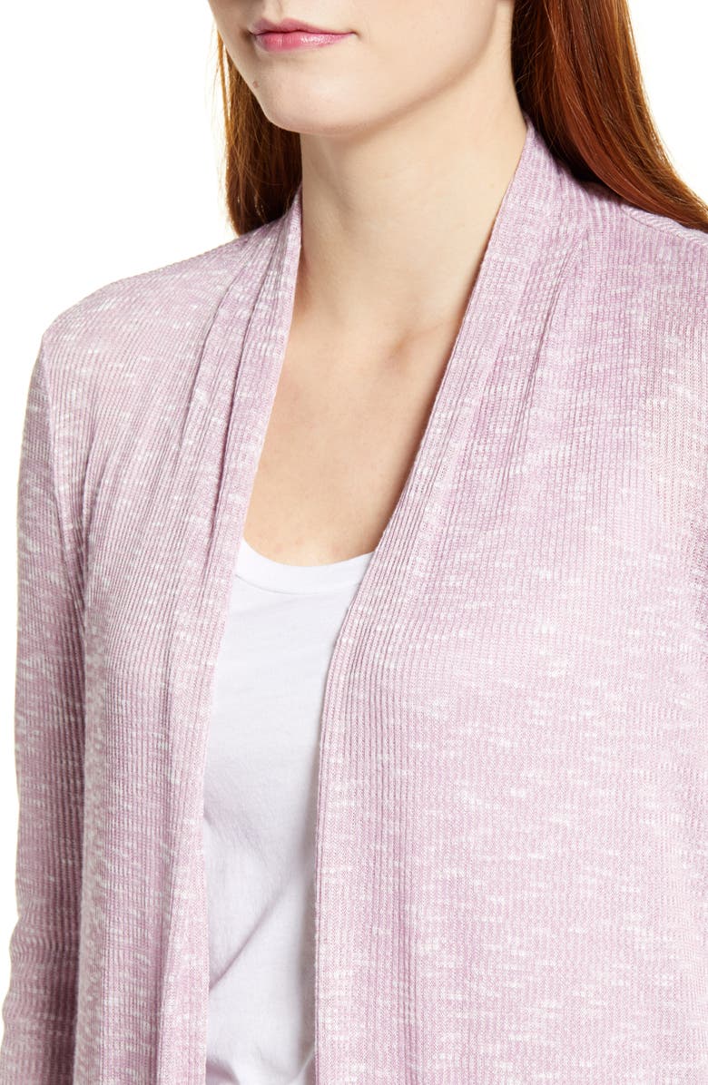 Bobeau Ribbed Knit Long Cardigan, Alternate, color,