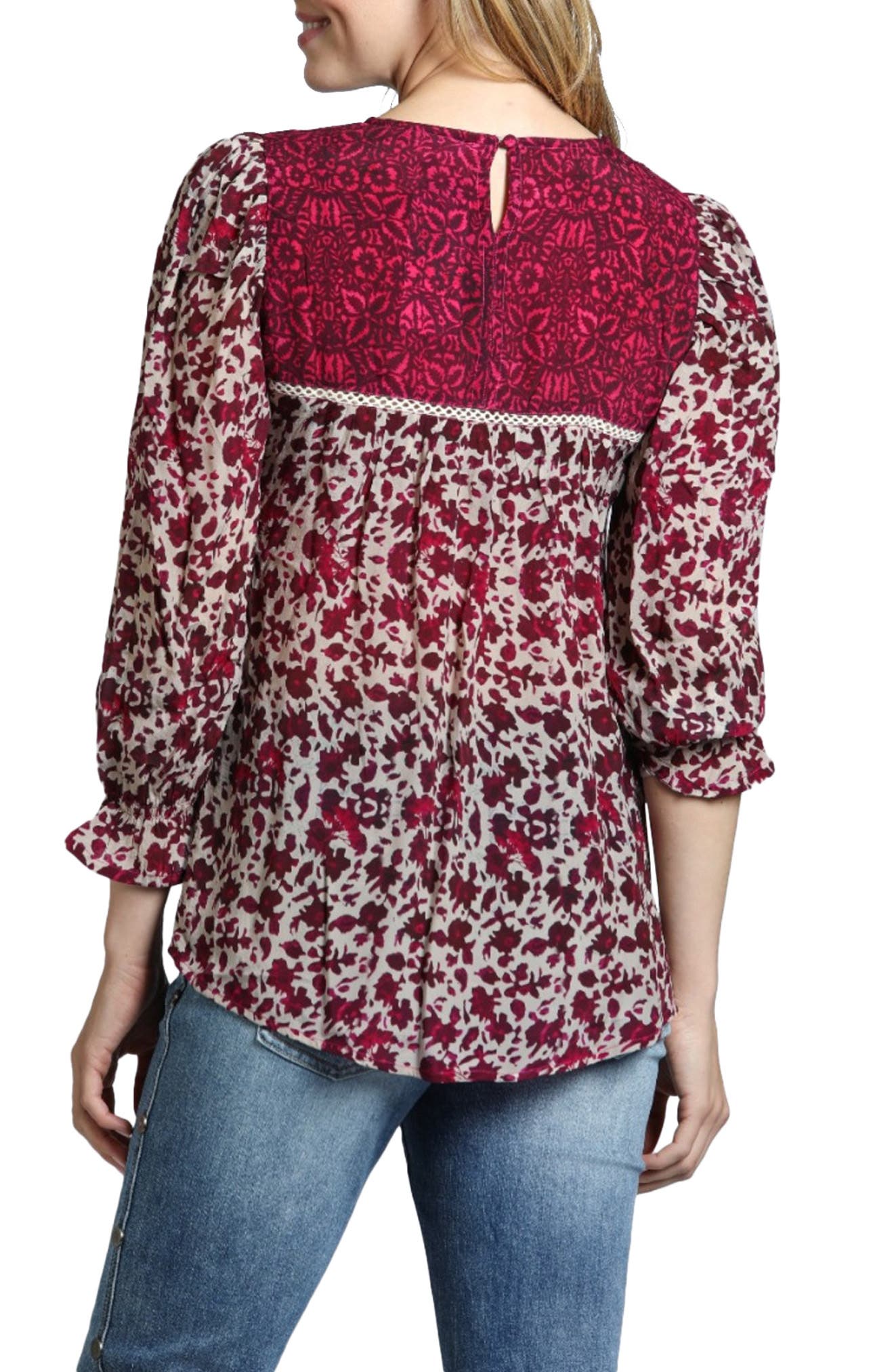 Mixed Media Peasant Top - image 4