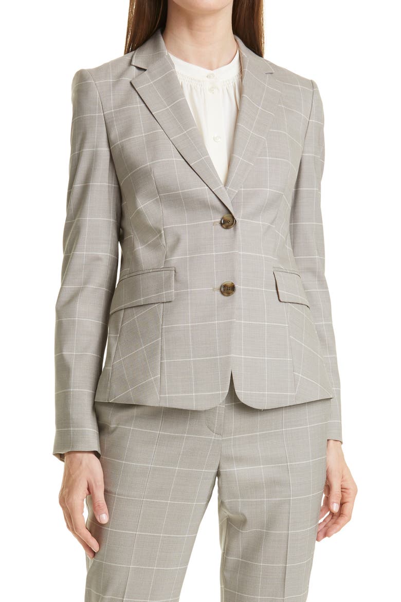 Jabielle Wool & Silk Suit Jacket, Main, color, SAND FANTASY