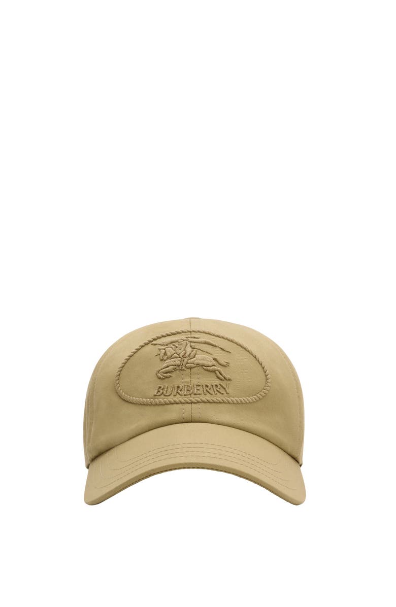 Burberry Knight Stamp Gabardine Baseball Cap, Main, color, Hamper