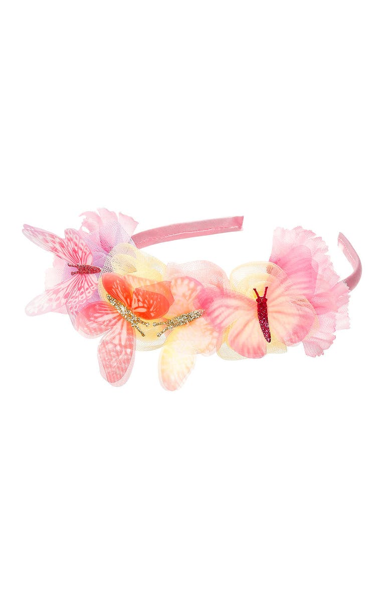 Souza Tiara Lilyanne flowers & butterflies Costume Accessory, Main, color, Peach