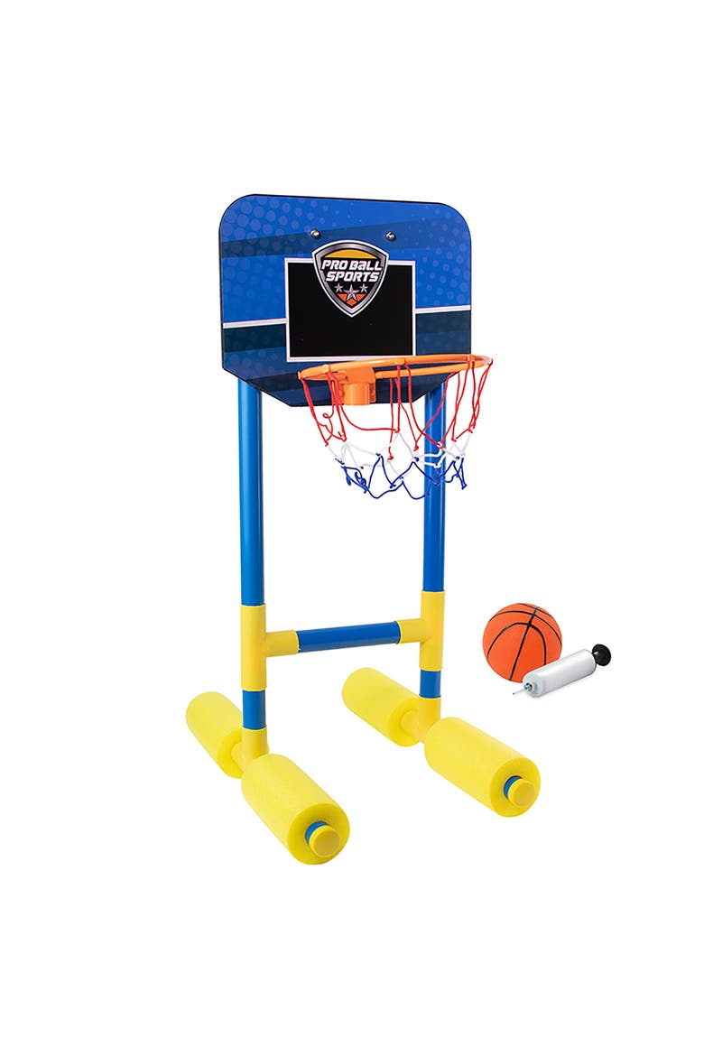 Pro Ball Swimming Pool Floating Basketball Water Hoop, Alternate, color, Multicolored