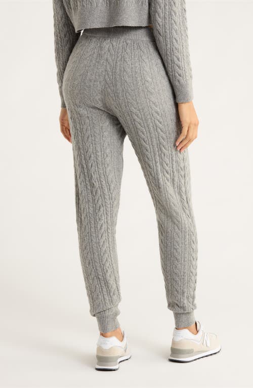 Mpg Cable Knit Joggers In Gray