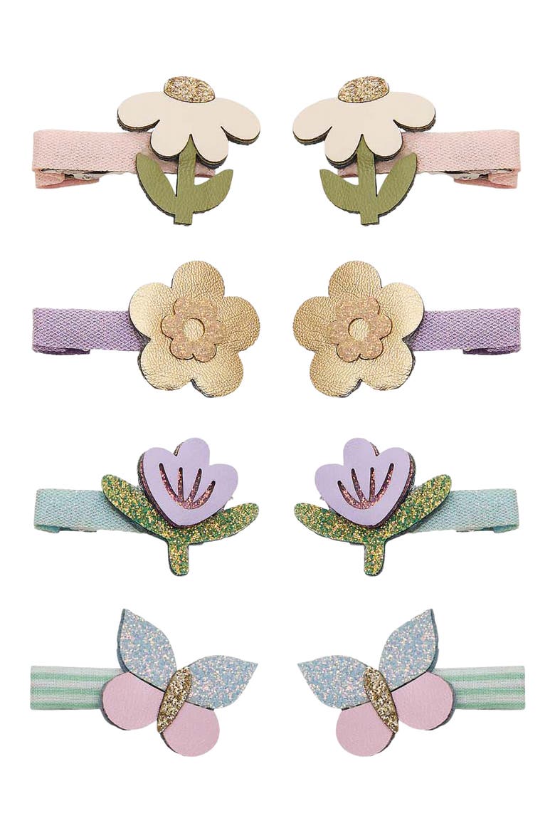 Kids' Flower Garden Assorted 8-Pack Mini Hair Clips, Main, color, PINK