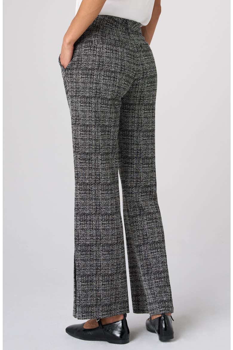 Knit Flare Pants, Alternate, color, BLACK/ MULTI TWEED PRINT