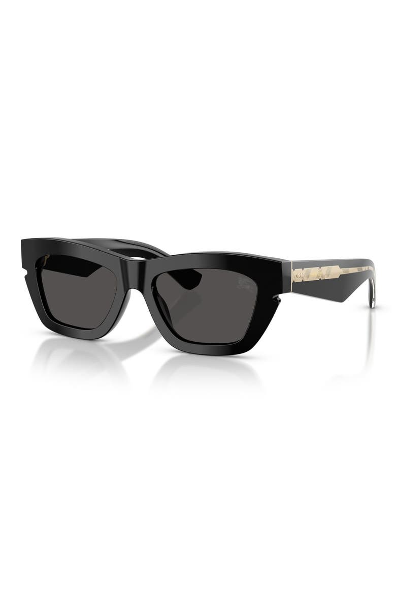 52mm Irregular Sunglasses, Alternate, color, BLACK