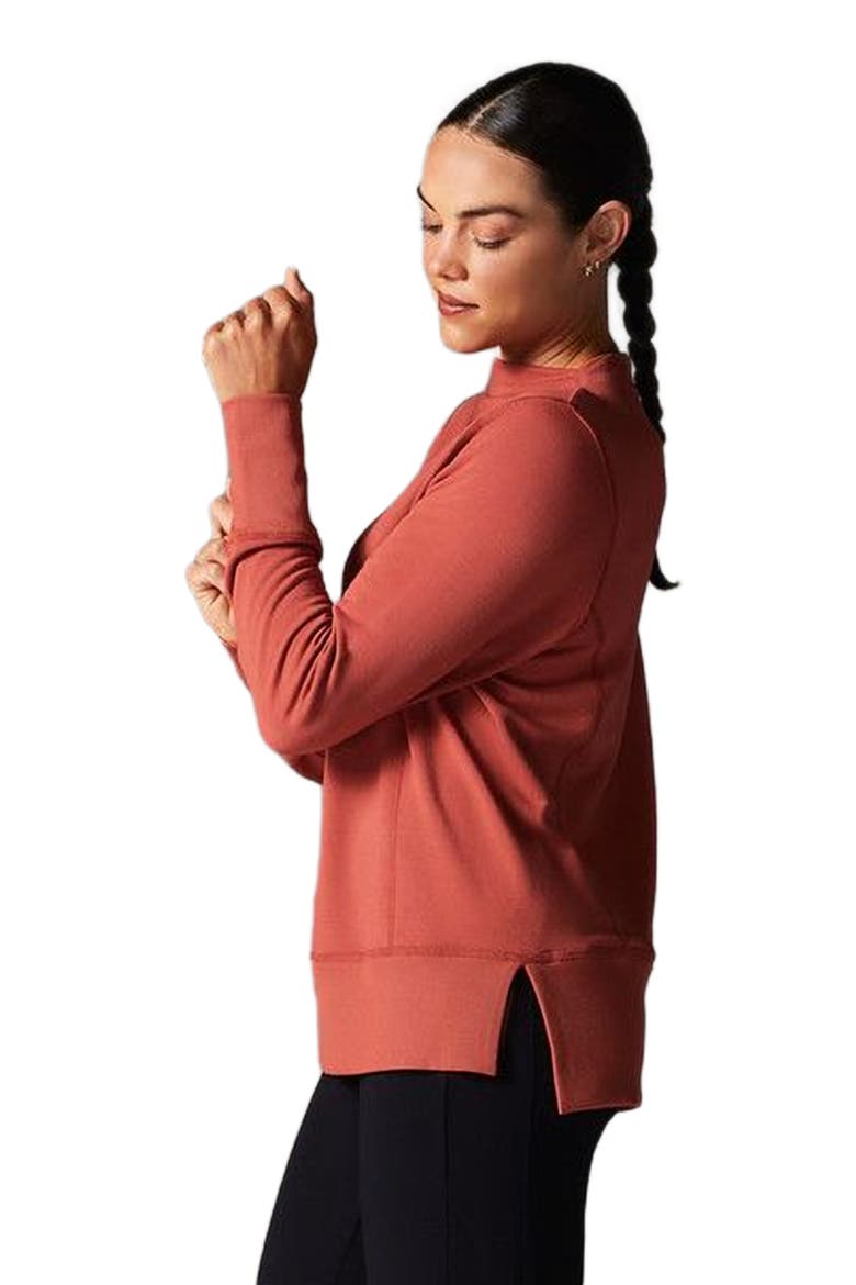 Cozy Funnel Neck Sweatshirt, Alternate, color, SPICE