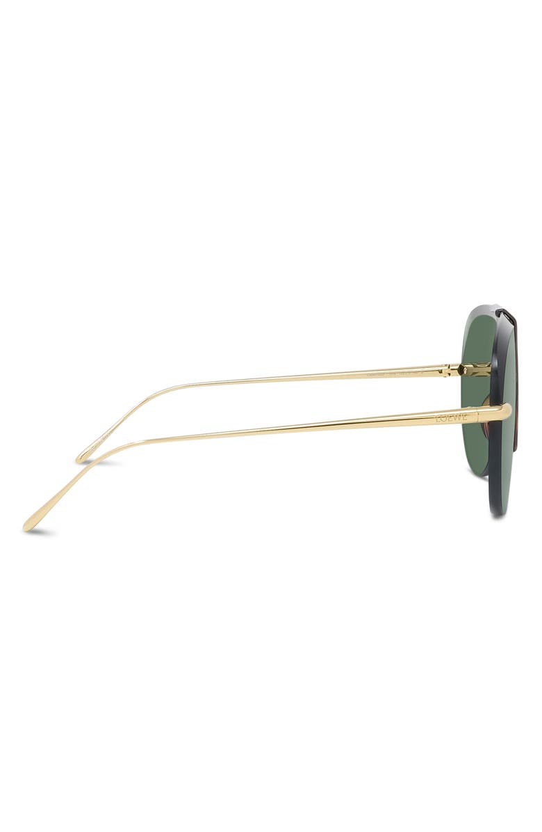 Loewe Slim Pilot Sunglasses, Alternate, color, Shiny Endura Gold / Green