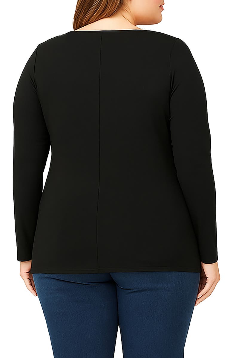 Standards & Practices Long Sleeve V-Neck T-Shirt, Alternate, color, Black