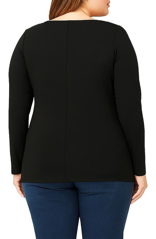 Standards & Practices Long Sleeve V-neck T-shirt In Black