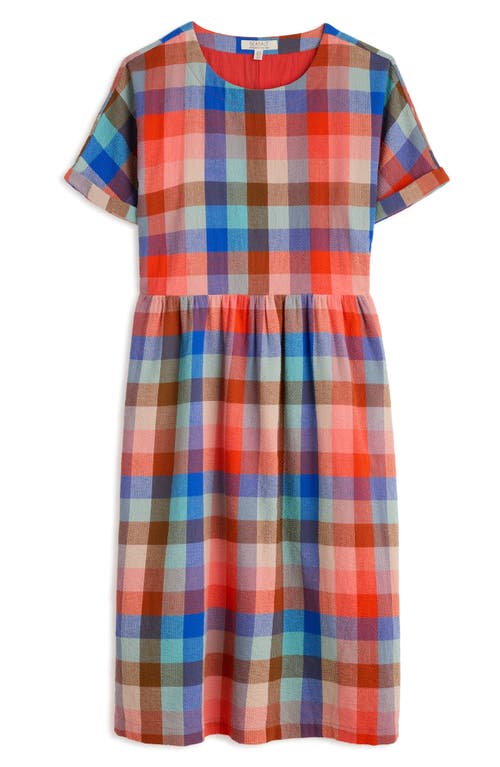 SEASALT CORNWALL SEASALT CORNWALL BROUSE CHECK ORGANIC COTTON MIDI DRESS