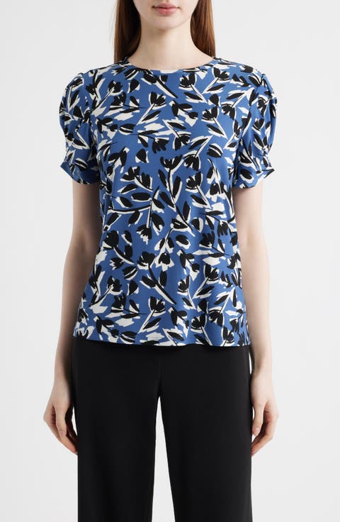 Floral Short Sleeve Top (Regular & Petite)