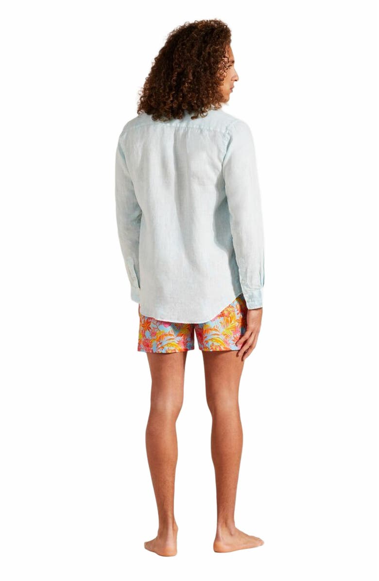 Vilebrequin Men's Linen Mineral Dye Shirt, Alternate, color, Citronelle