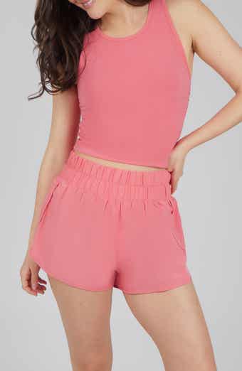Heavenly Phoebe Rib Knit Crop Tank & Hi-Rise Shorts 2-Piece Set