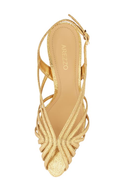 Arezzo Lucia Slingback Sandal In Gold