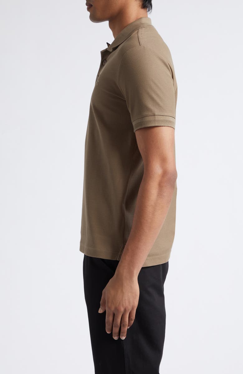 Burberry Eddie Equestrian Knight Design Cotton Piqué Polo, Alternate, color, Clay Brown