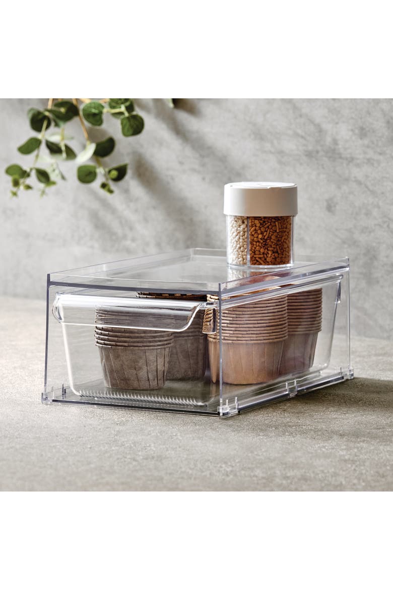Stackable Storage Drawer for Fridge, Pantry, or Under Kitchen Sink - Clear, Alternate, color, Clear