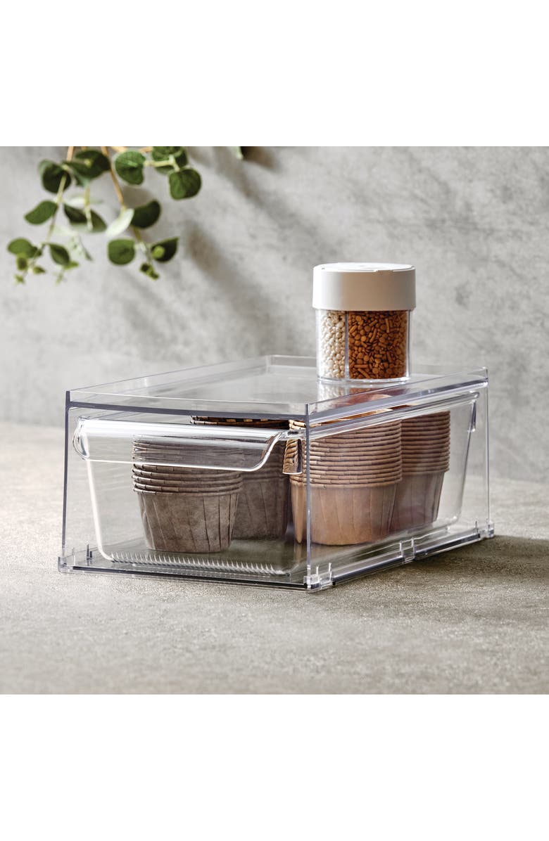 iDesign Stackable Storage Drawer for Fridge, Pantry, or Under Kitchen Sink - Clear, Alternate, color, Clear