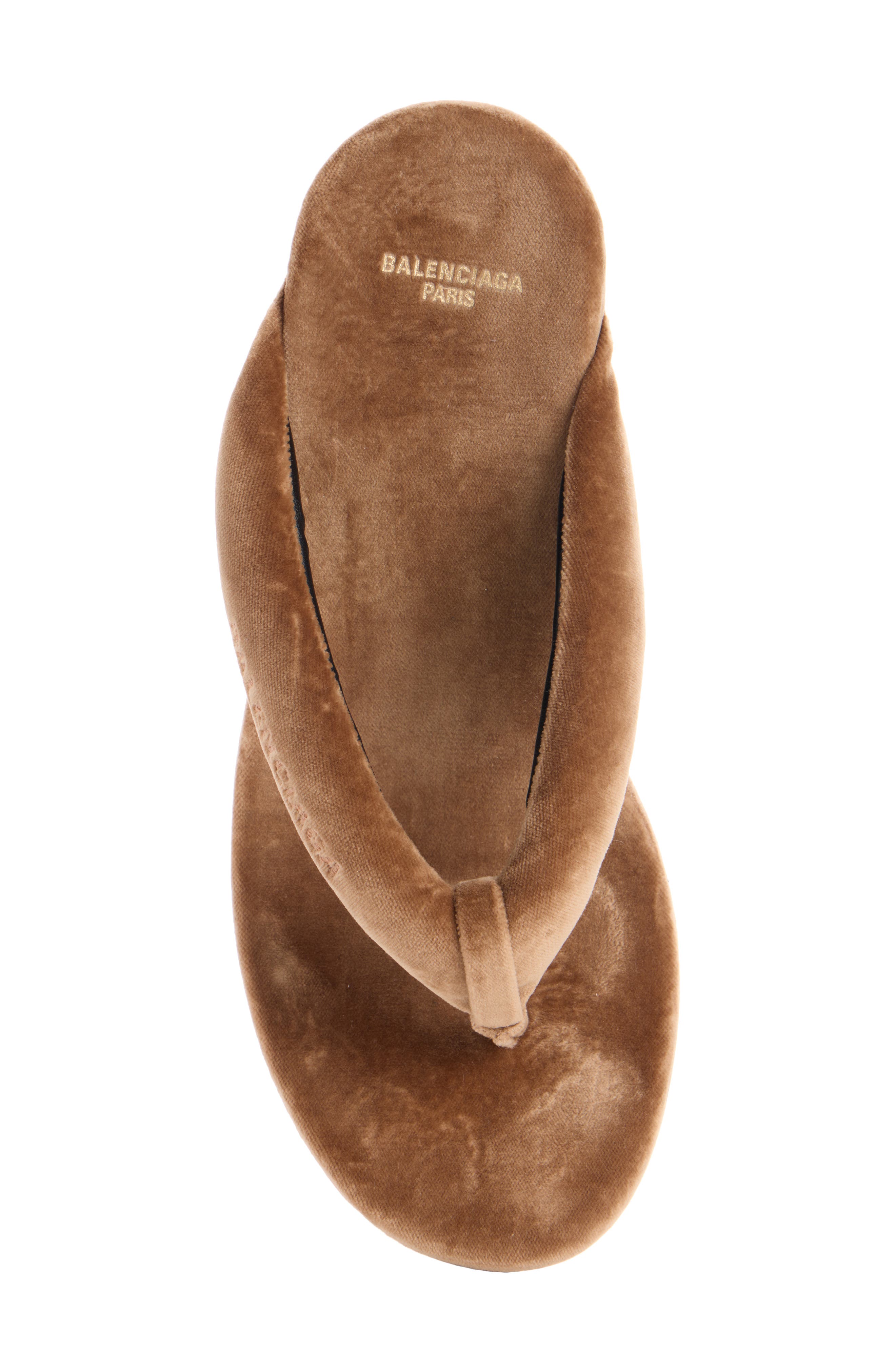 Gaeta Wedge Thong Sandal, Alternate, color, TEAK