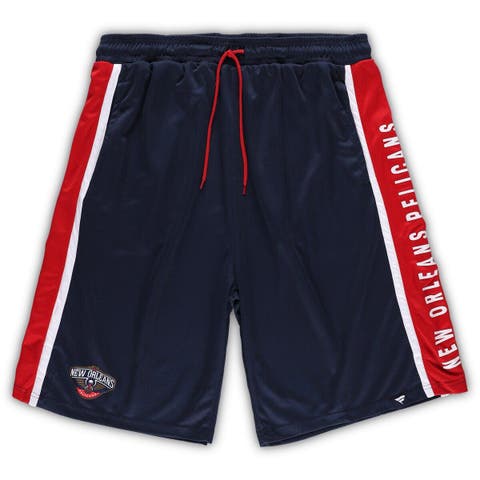 Men's Fanatics Branded Navy New Orleans Pelicans Big & Tall Referee Iconic Mesh Shorts
