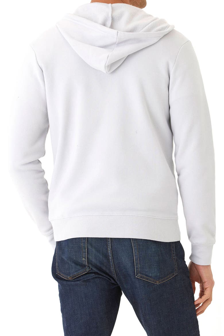 Jordyn Mineral Wash Cotton Blend Fleece Zip Hoodie, Alternate, color, SEAMIST