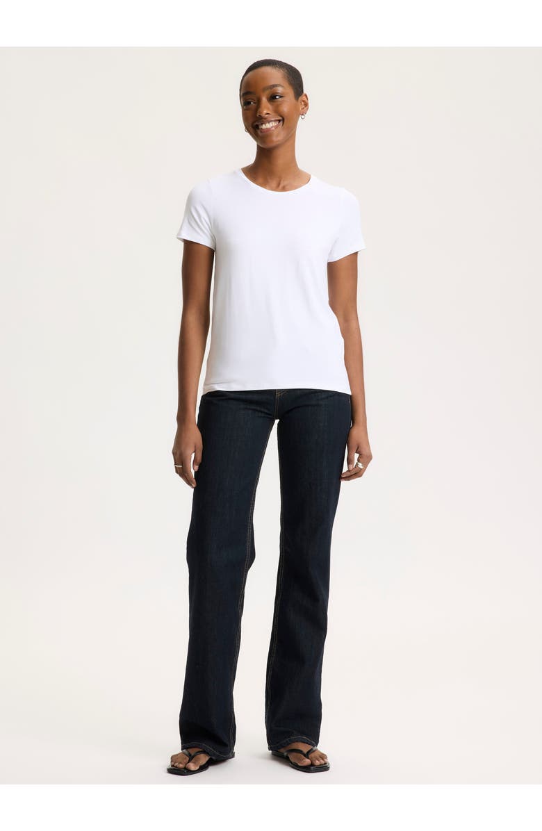 Majestic Filatures Soft Touch Short Sleeve Semi-Relaxed Crewneck Tee, Alternate, color, Blanc