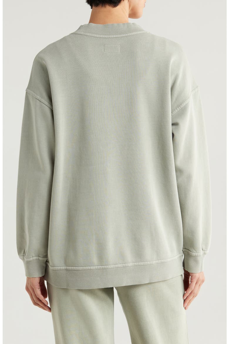 Cloud Nine Cotton Blend Fleece Cardigan, Alternate, color, SHADOW
