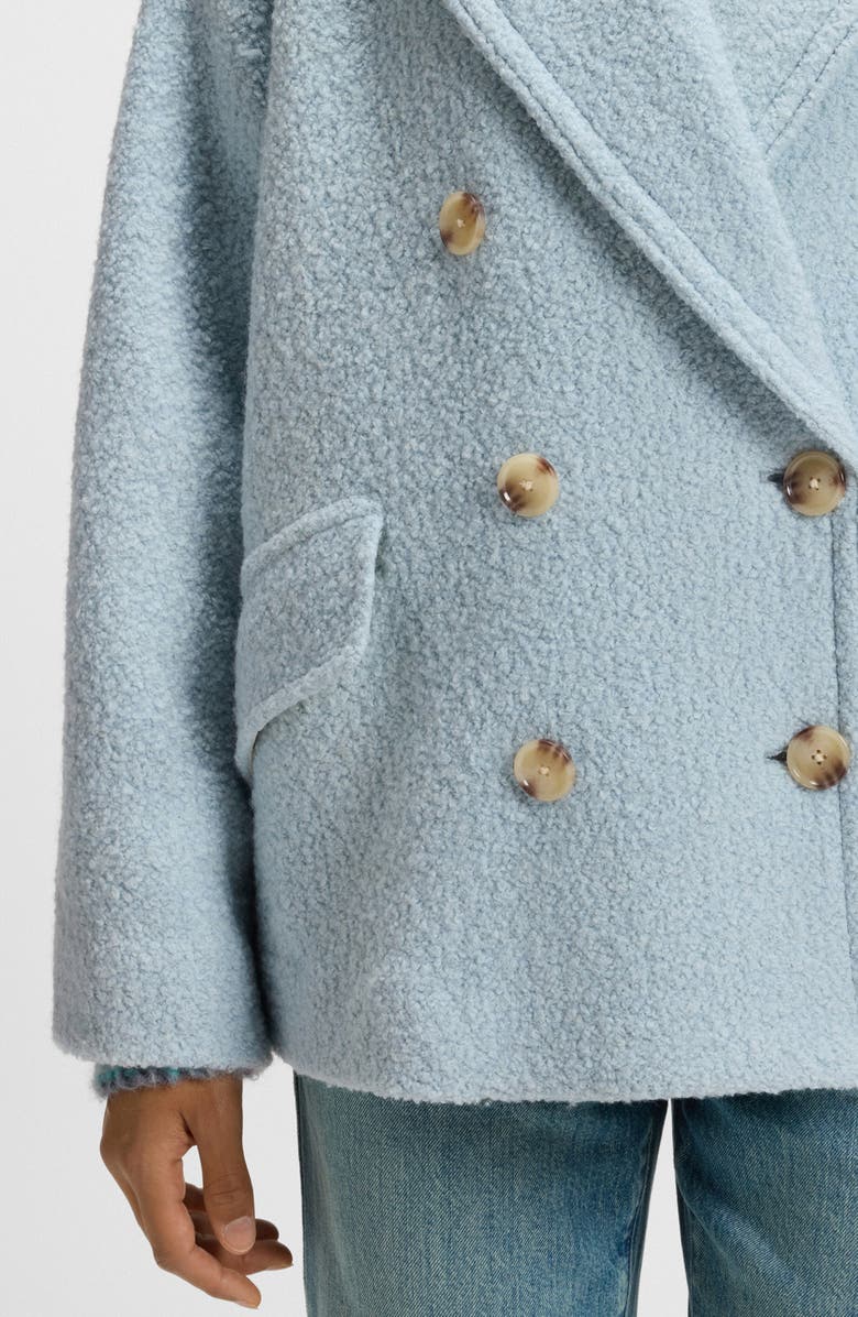 BOSS Orange Cabani Textured Double Breasted Jacket, Alternate, color, Light/ Pastel Blue