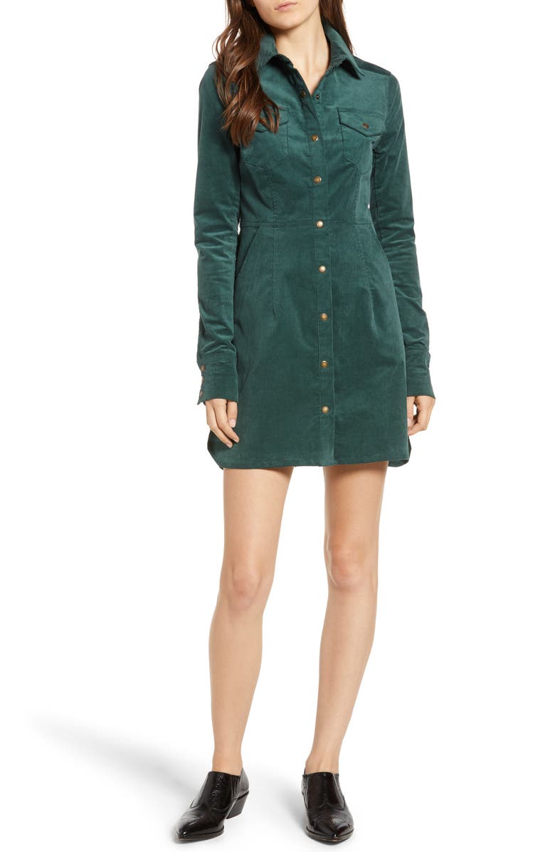 Free People Dynamite in Cord Minidress, Alternate, color, 
