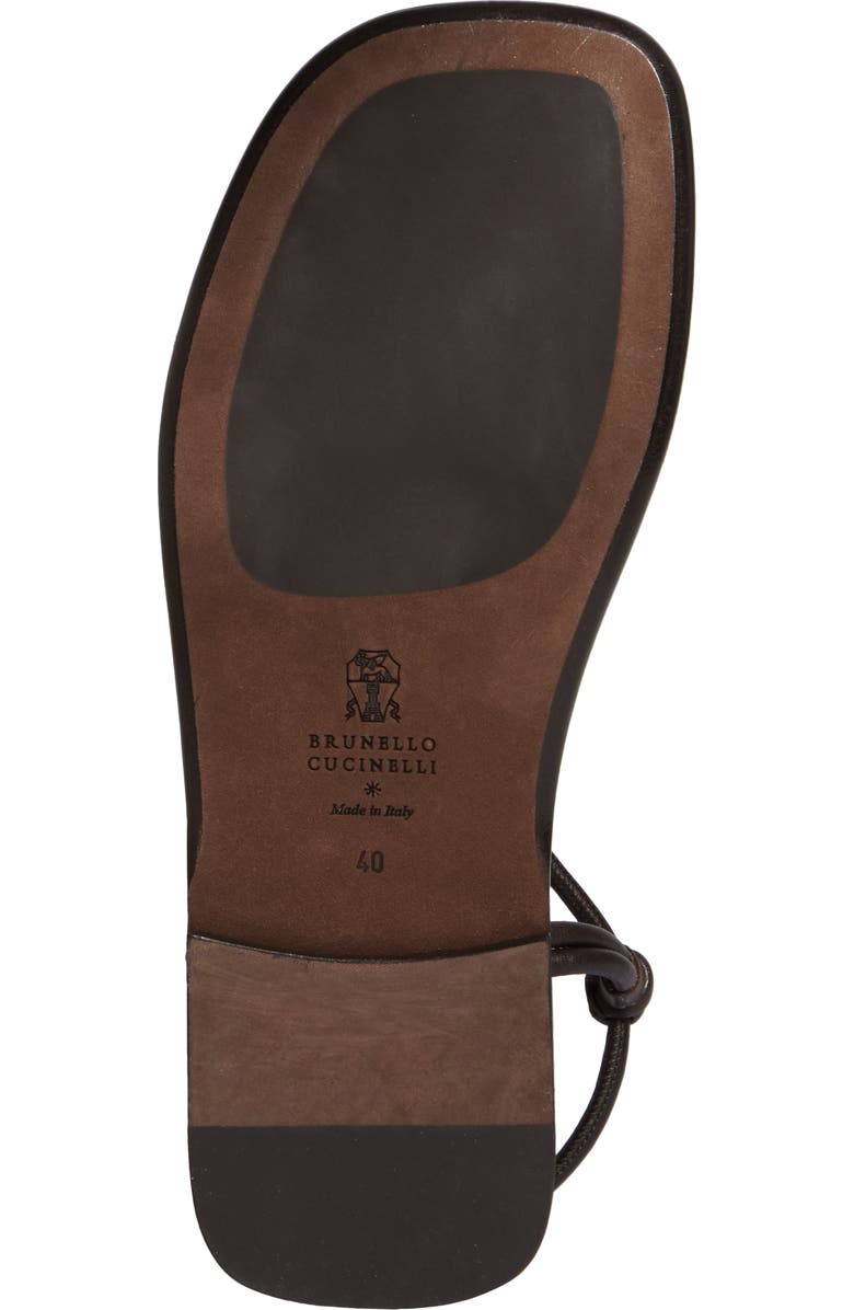 Brunello Cucinelli Monili T-Strap Sandal, Alternate, color,