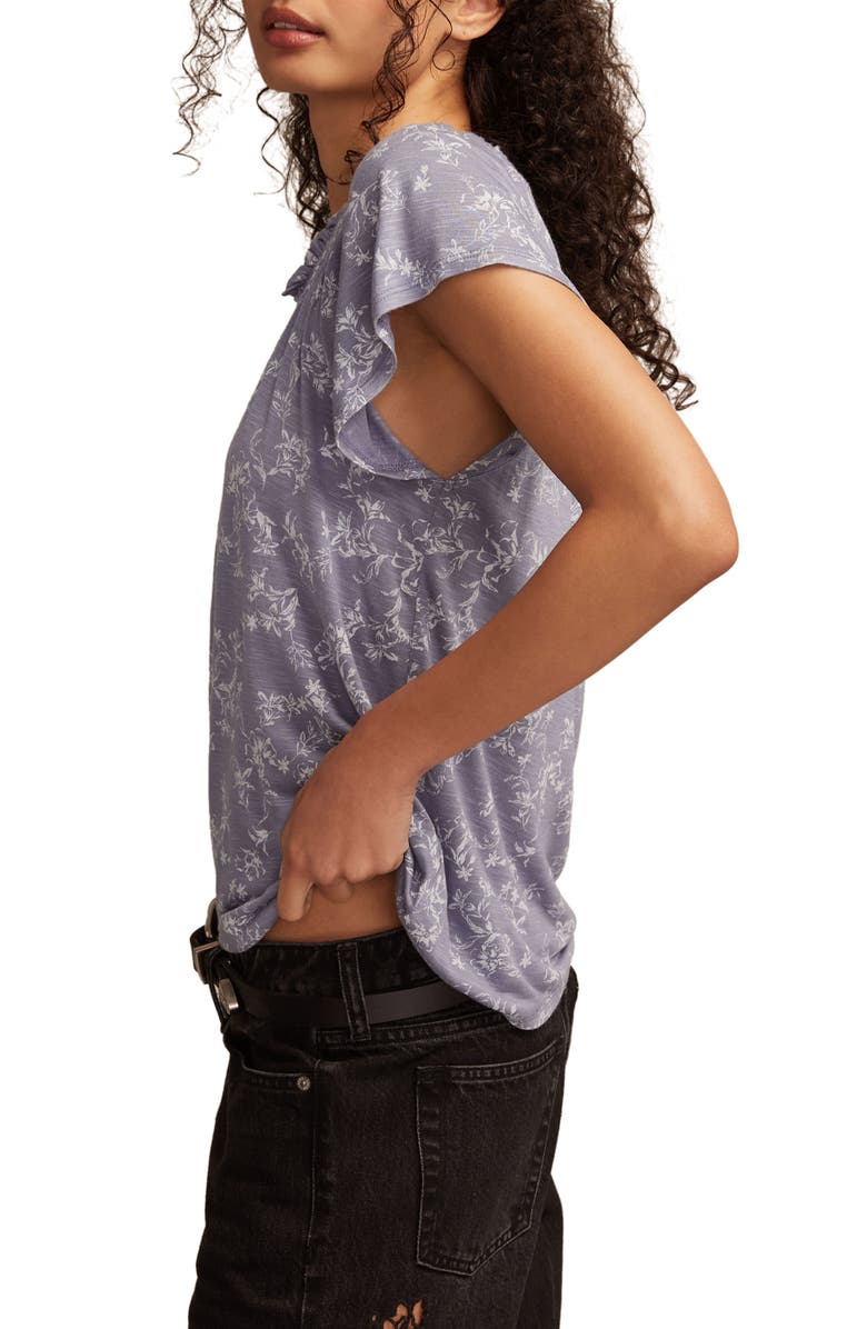 Lucky Brand Sandwash Top, Alternate, color, Blue Floral