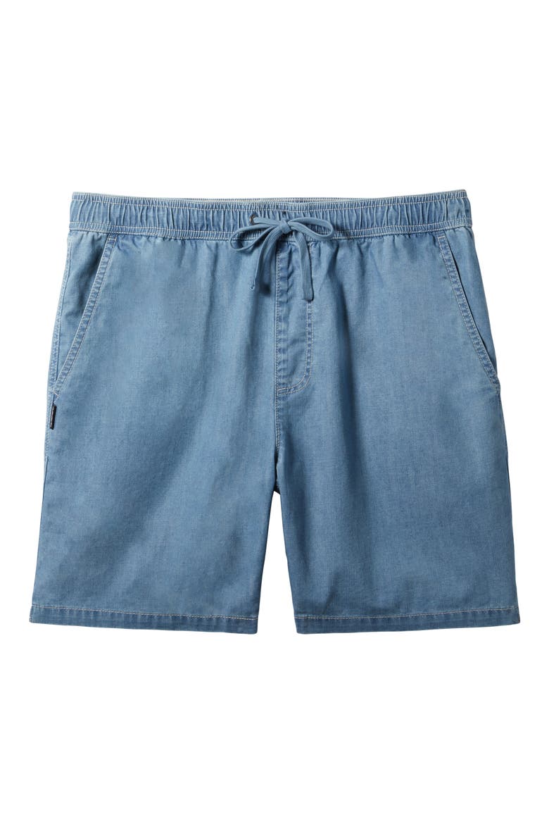 Taxer Drawstring Shorts, Main, color, STONE WASH