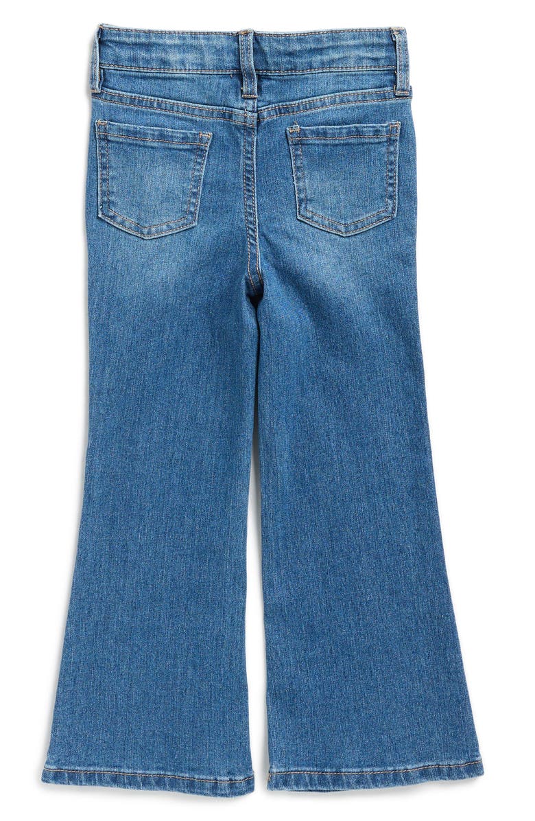 YMI Kids' Butterfly Print Flared Jeans, Alternate, color, Med Blue