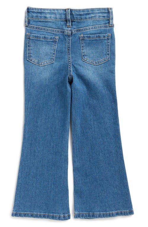 Ymi Kids' Butterfly Print Flared Jeans In Blue