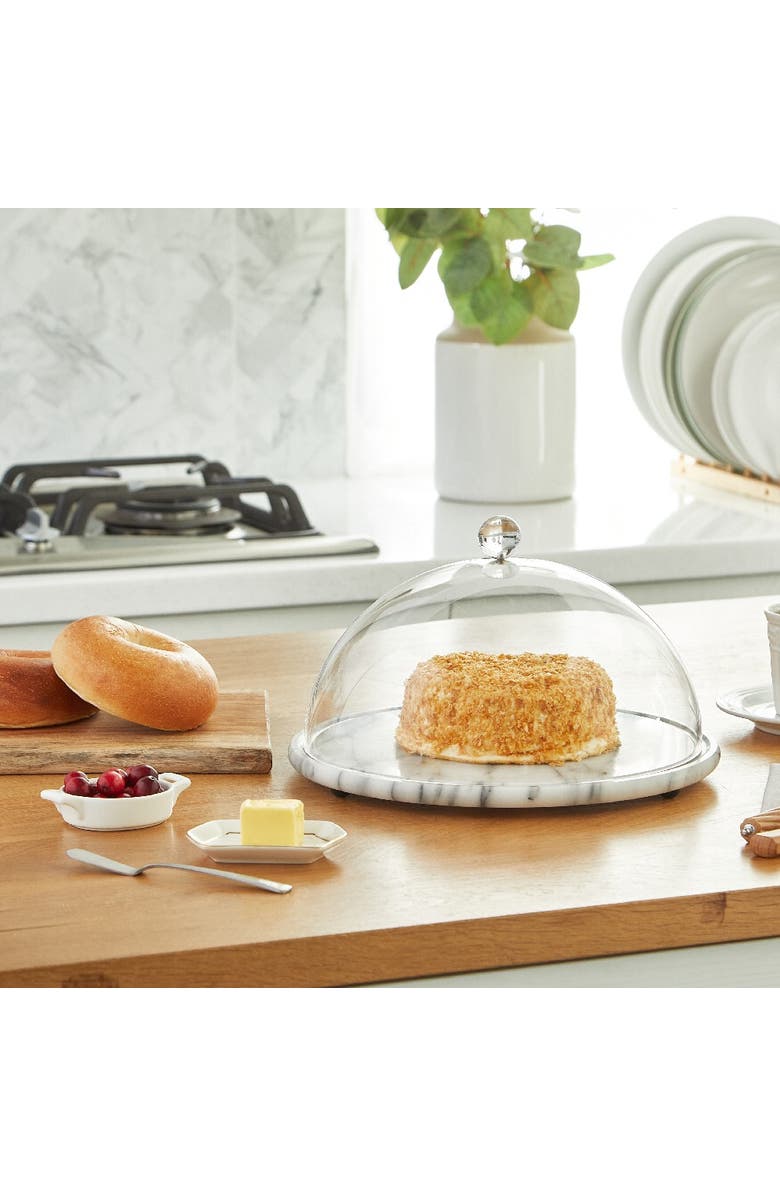 Artifacts Trading Company<sup>™</sup> Artifacts Trading Company Marble Plate with Acrylic Dome, Alternate, color, White Matte