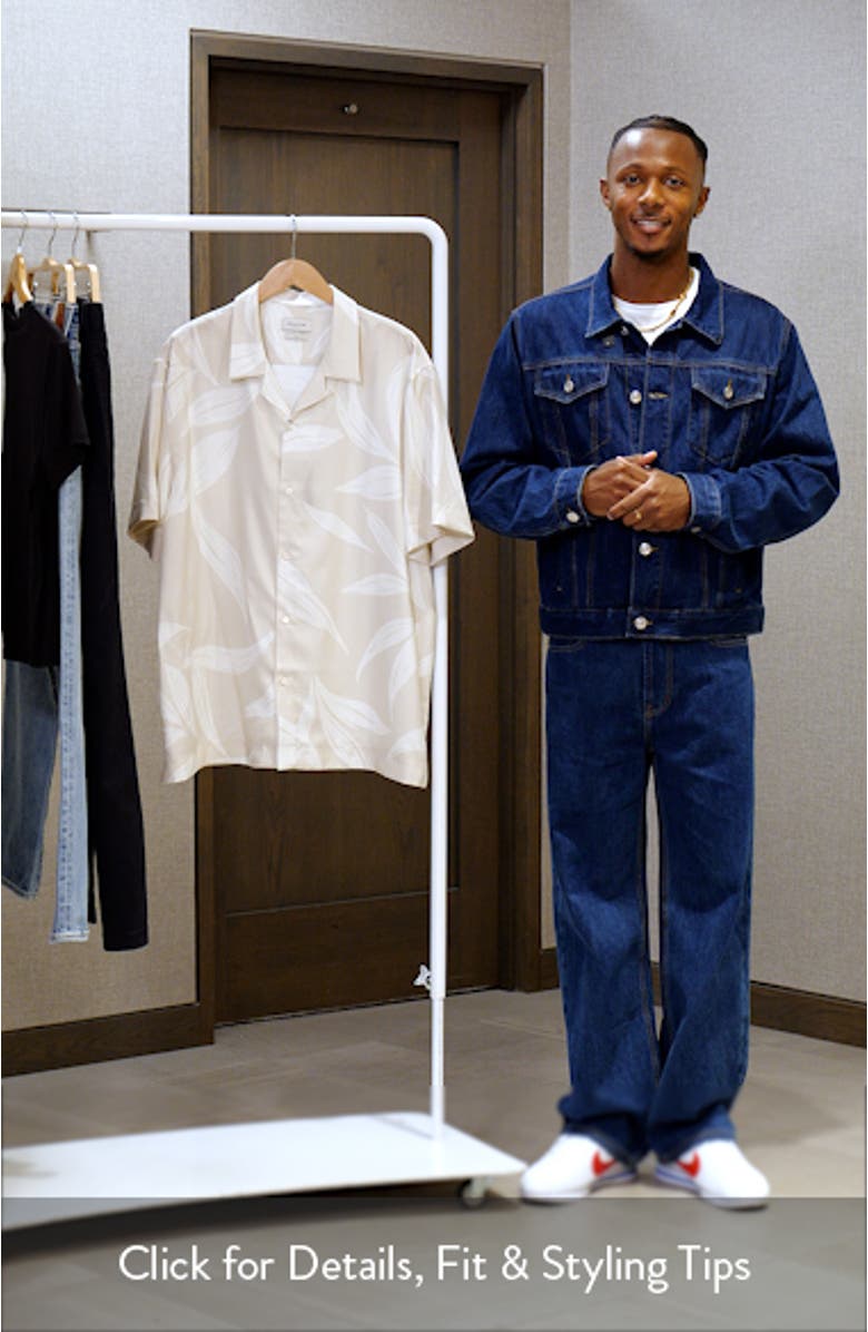 Jackson Leaf Print Lyocell Camp Shirt, sales video thumbnail