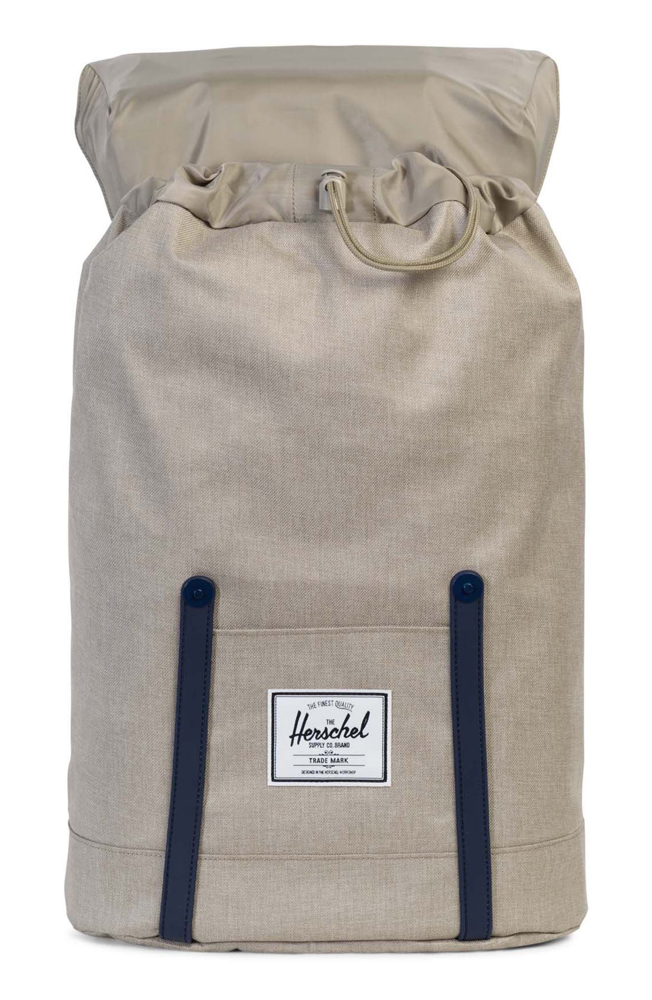 'Retreat' Backpack, Alternate, color, LIGHT KHAKI CROSSHATCH
