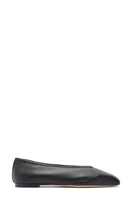 Tony Bianco Bianca Black Nappa Flats In Black Nappa