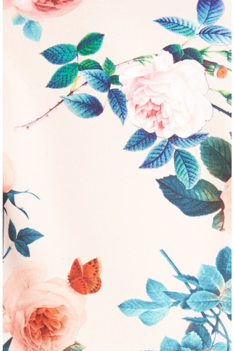 Floral Print Blazer, Alternate, color, AMERICAN ROSE