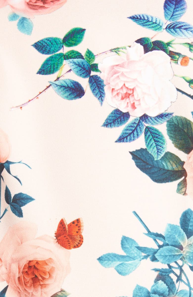 Mural Floral Print Blazer, Alternate, color,