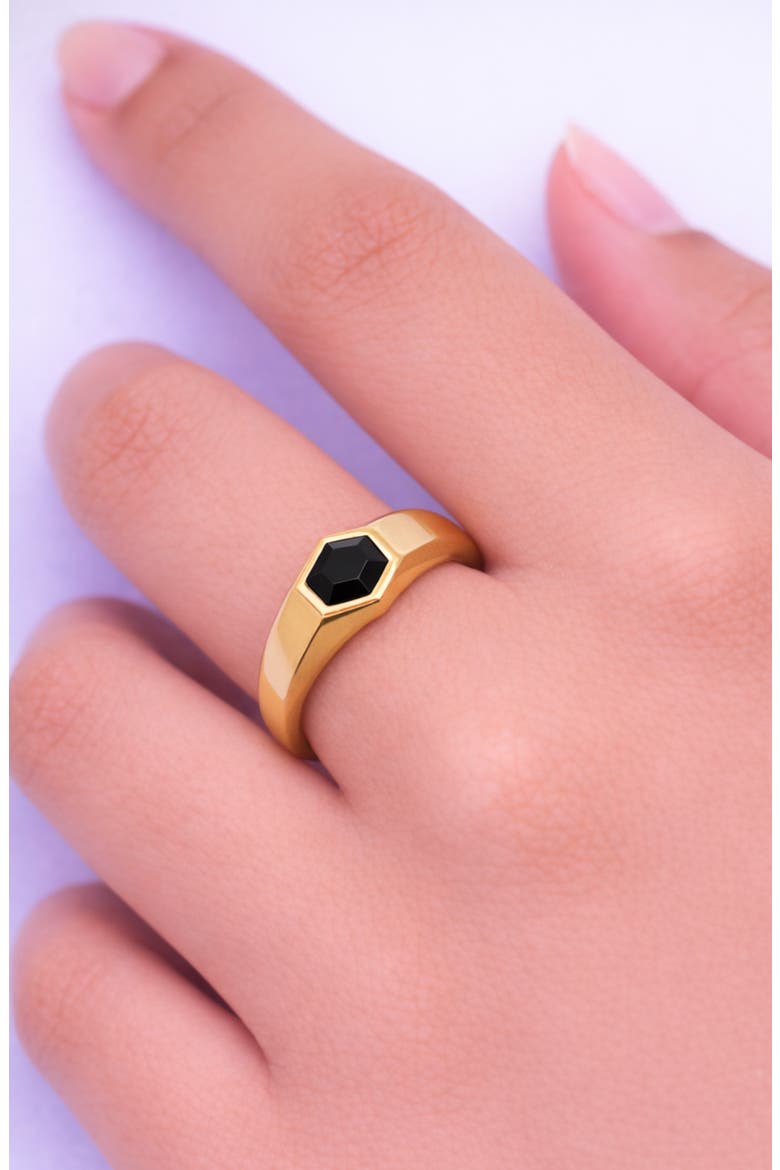 The Onyx Rico Ring, Alternate, color, GOLD