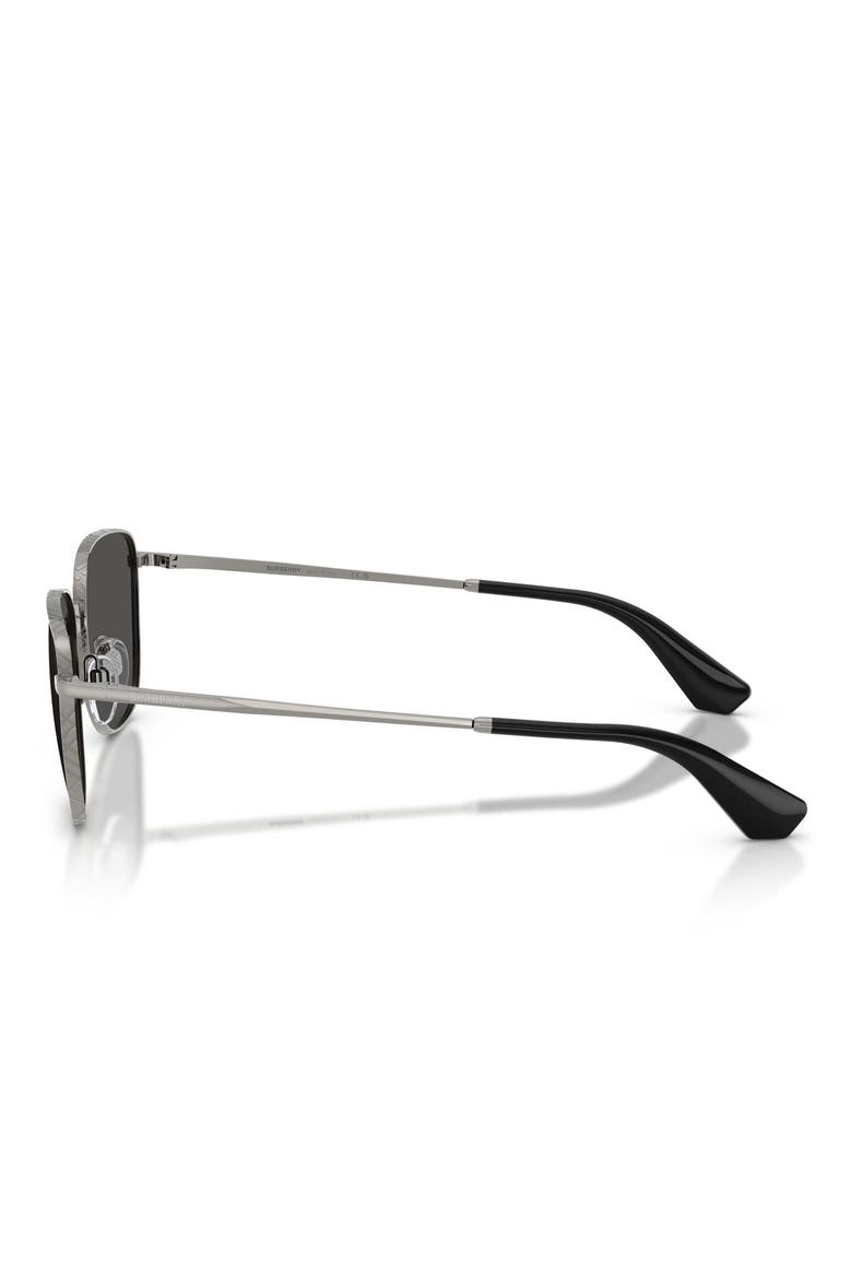 57mm Square Sunglasses, Alternate, color, GUNMETAL / DARK GREY