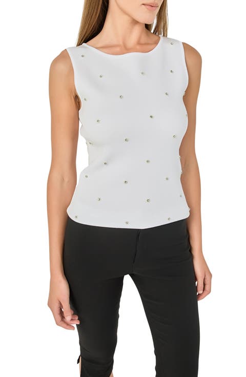 Jewel Embellish Sleeveless Top