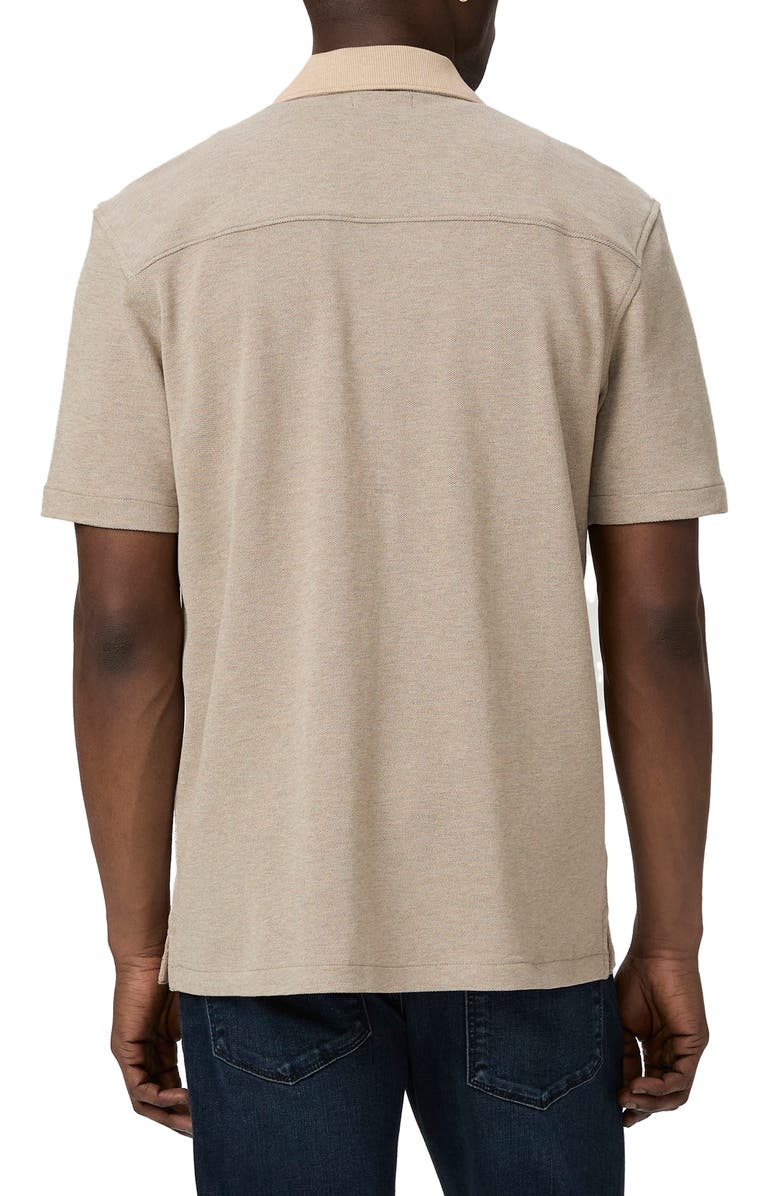 PAIGE Oliver Cotton Camp Shirt, Alternate, color, Heathered Oatmeal